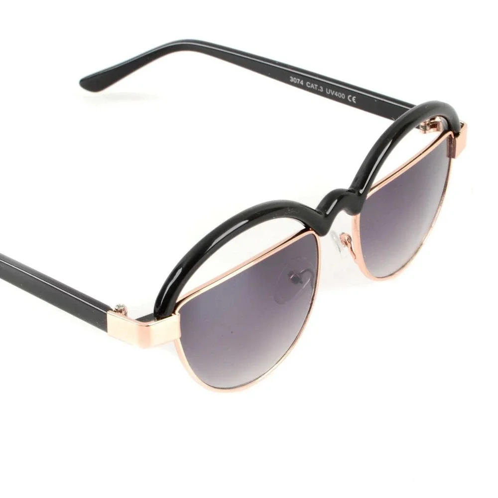 Rimless Sunglasses Round Retro Vintage Style UV400 Protection Festival Retro New
